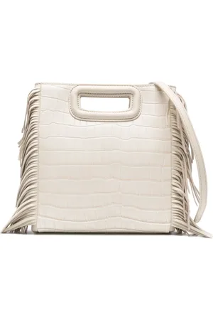 Maje Tote M con efecto de piel de cocodrilo