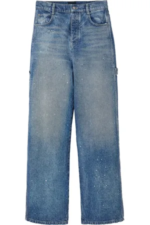 Marc Jacobs Jeans anchos con detalles de cristal