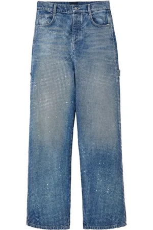 Marc Jacobs Jeans anchos con detalles de cristal