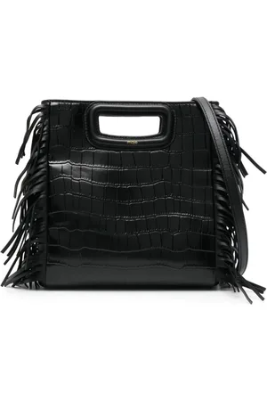 Maje Tote M con efecto de piel de cocodrilo