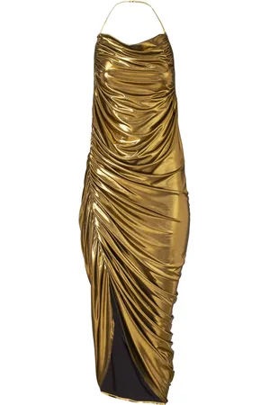 Marc Jacobs Vestido midi con diseño drapeado y metalizado