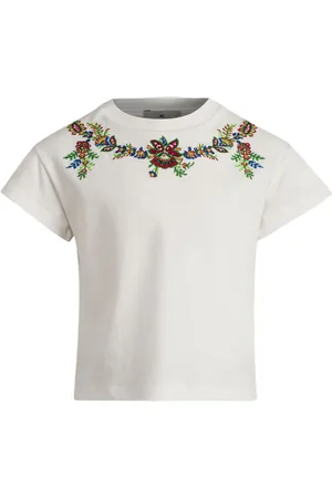 Etro Playera con bordado floral