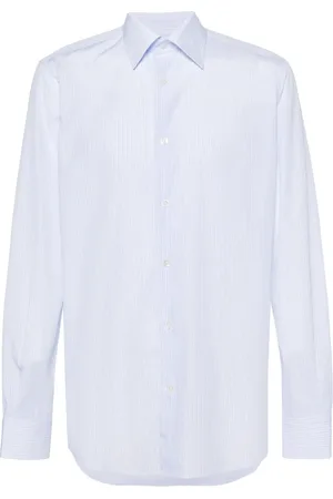 Boggi Milano Camisa de popelina con rayas estampadas