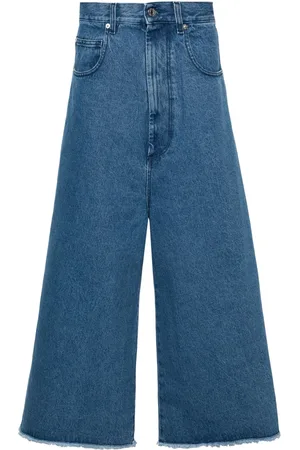 LU’U DAN Jeans capri con diseño ancho