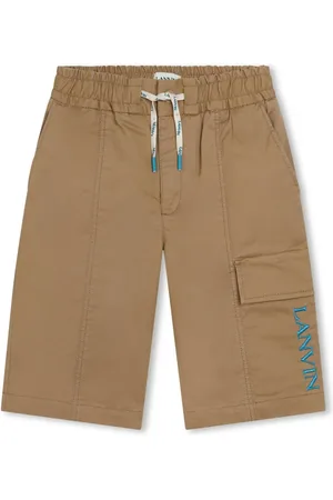 Lanvin Shorts con logo bordado y cordones en la pretina