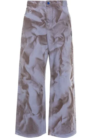 MARCELO BURLON Jeans anchos con estampado tie-dye