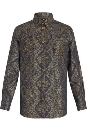 Etro Camisa de mezclilla con motivo en jacquard