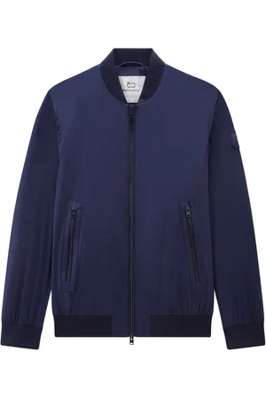 Woolrich Chamarra bomber con aplique del logo
