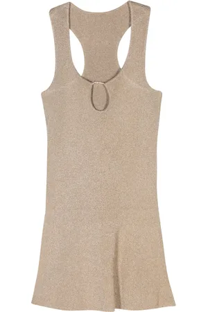 Jacquemus Vestido sin mangas con placa del logo