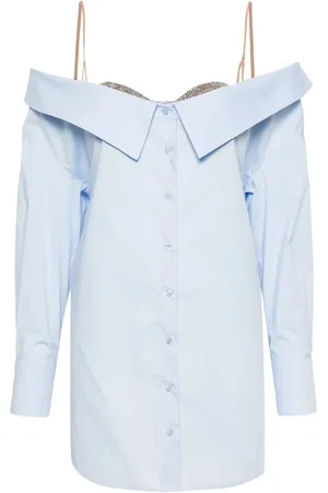 GIUSEPPE DI MORABITO Camisa de popelina con cuello en V