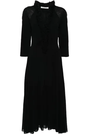 Serafini Vestido con detalle de volantes