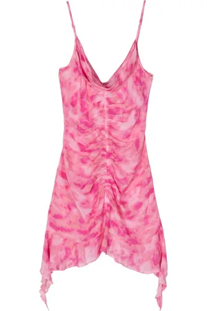 MISBHV Vestido corto de gasa con motivo tie-dye