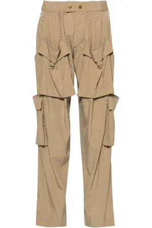 Nueva colección de pantalones cargo de color beige para mujer
