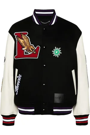 Lanvin Chamarra universitaria con parche del logo