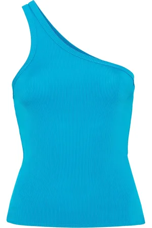 FORTE FORTE Camiseta de canalé con hombro descubierto
