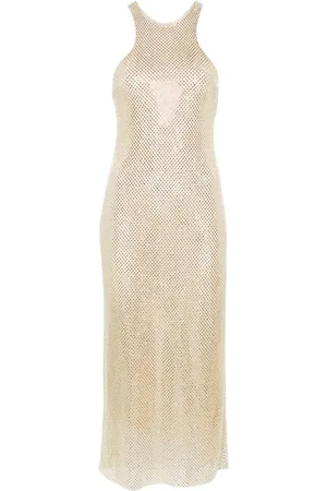 Serafini Vestido midi con detalles de strass