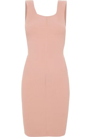 Serafini Vestido corto de tejido fino de canalé