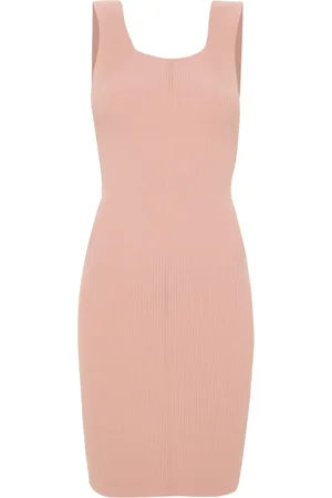 Serafini Vestido corto de tejido fino de canalé