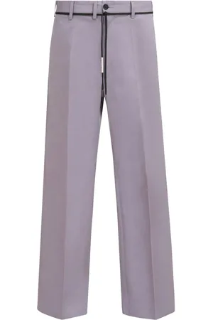 Marni Pantalones rectos con moño en la cintura