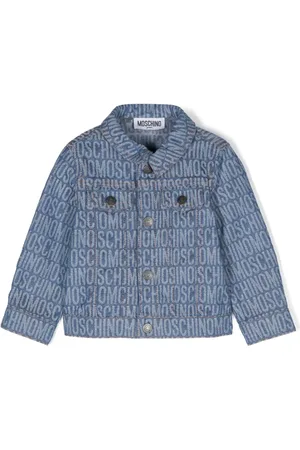 Moschino Chamarra de mezclilla con logo en jacquard