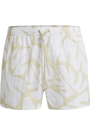 HUGO BOSS Shorts de playa con hojas estampadas