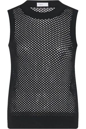 ROSETTA GETTY Vestido midi de tejido fino calado