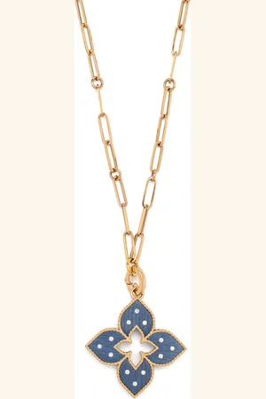 Roberto Coin Collar Venetian Princess en oro rosa de 18kt con diamantes