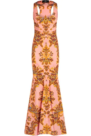 Etro Vestido de fiesta estilo sirena con estampado floral