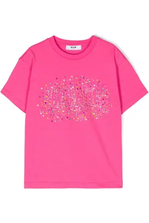 Msgm Playera con detalles de strass