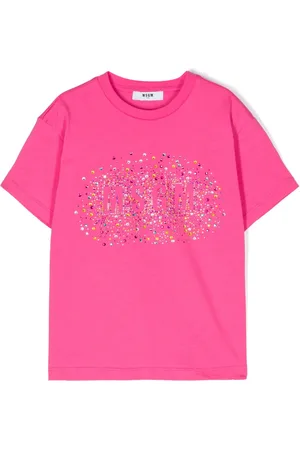 Msgm Playera con detalles de strass