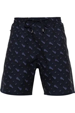 HUGO BOSS Shorts de playa con estampado geométrico