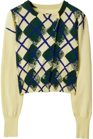 Burberry Suéter con motivo de rombos en intarsia