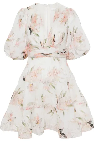 ZIMMERMANN Vestido midi con detalle de pliegues