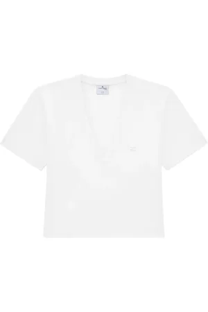 Courrèges Playera con aplique del logo