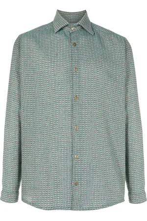 AMIR SLAMA Camisa con logo grabado en jacquard
