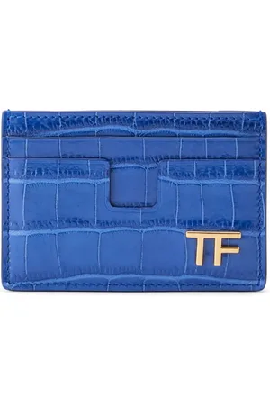 Tom Ford Tarjetero con efecto de piel de cocodrilo