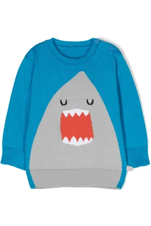 Stella McCartney Suéter tejido con motivo Shark