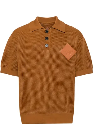 MCM Playera tipo polo con aplique del logo