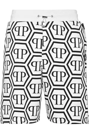 Philipp Plein Shorts con cordones y monograma