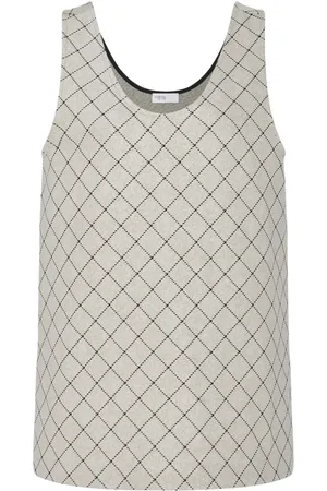 ROSETTA GETTY Top con estampado de cuadros windowpane