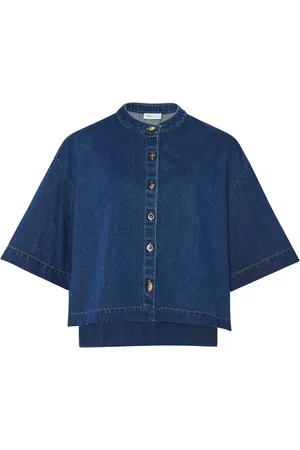 ROSETTA GETTY Camisa corta de mezclilla