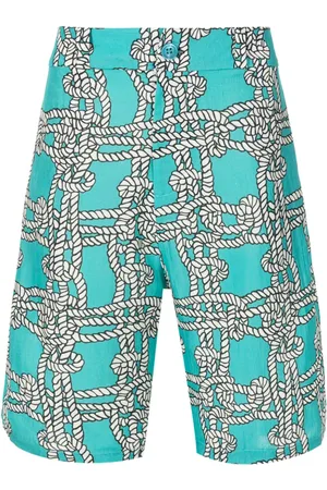 AMIR SLAMA Shorts con nudo estampado