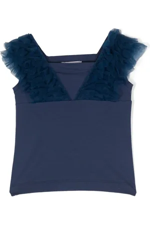 MONNALISA Camiseta con aplique de tul
