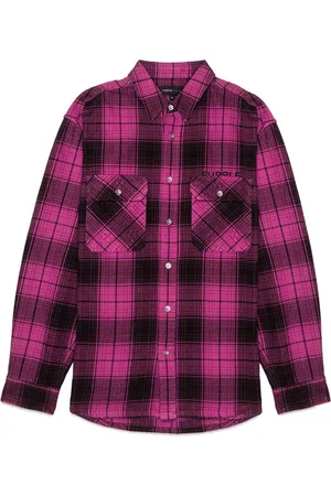 Purple Brand Camisa con cuadros estampados