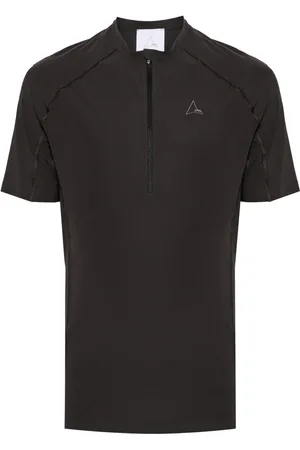 ROA Playera con cierre y logo estampado