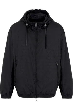 Emporio Armani Chamarra con capucha y logo en jacquard