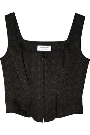 Marine Serre Top tipo corset Moon Diamant