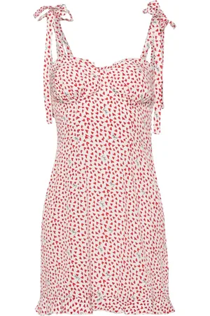 ROTATE Vestido corto con diseño acampanado y con corazones estampados