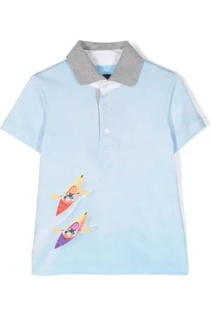 Lapin House Playera tipo polo con estampado gráfico