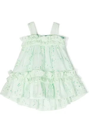 Lapin House Vestido con bordado inglés